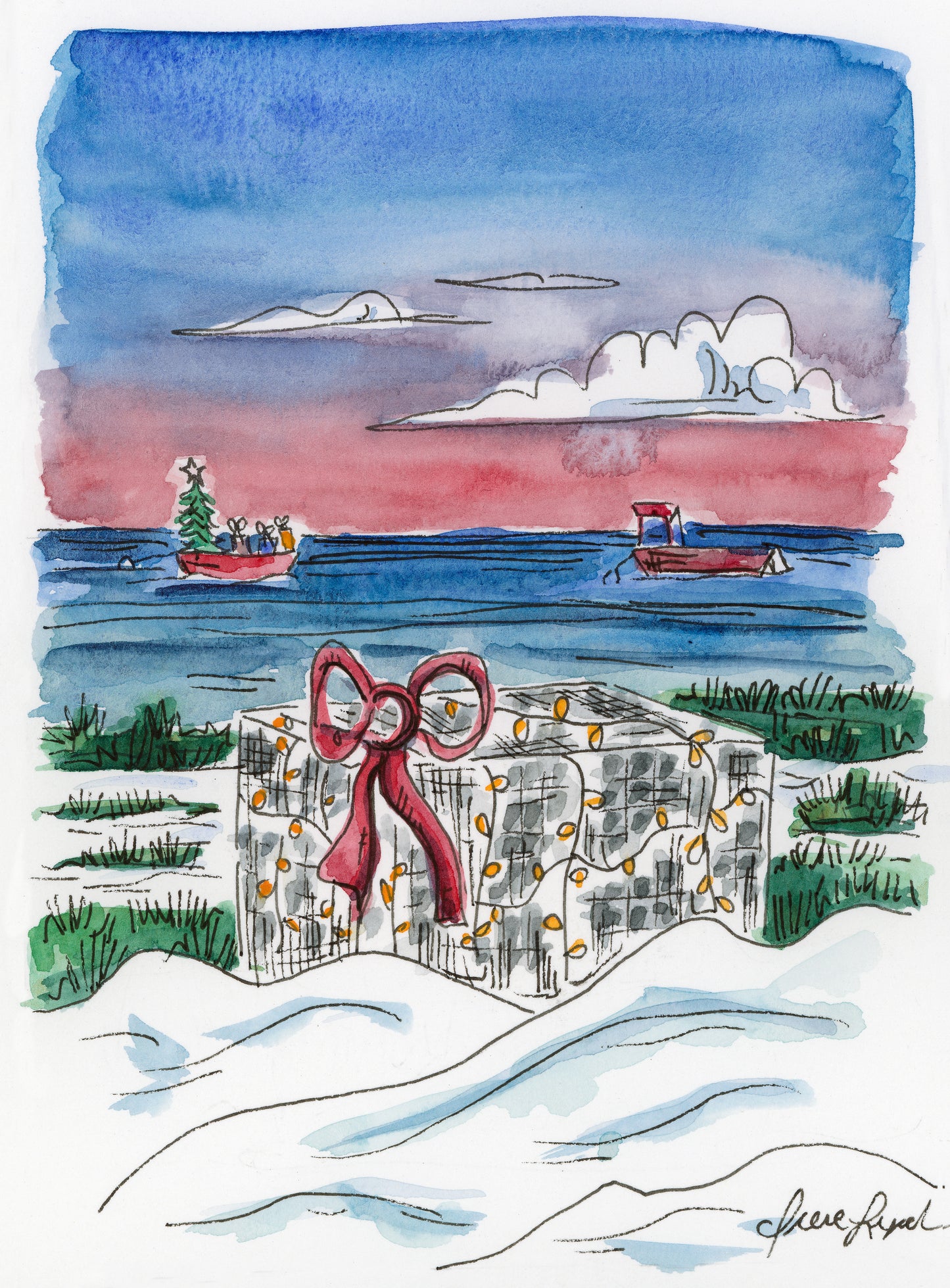 **New 2023 Collection** "I'm Dreaming of a Cape Cod Christmas" Holiday Card Box Set