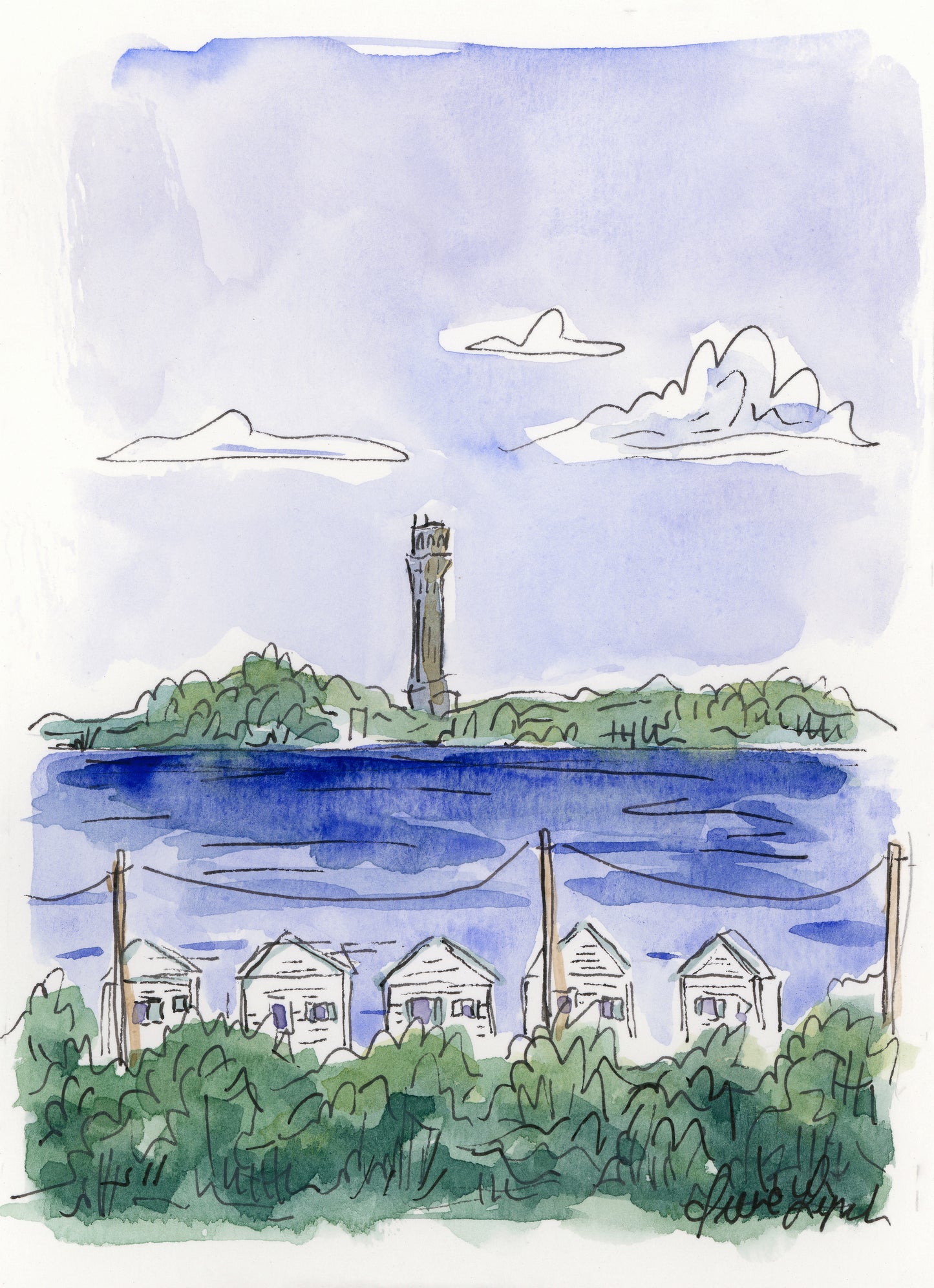 "Provincetown From the Hill"