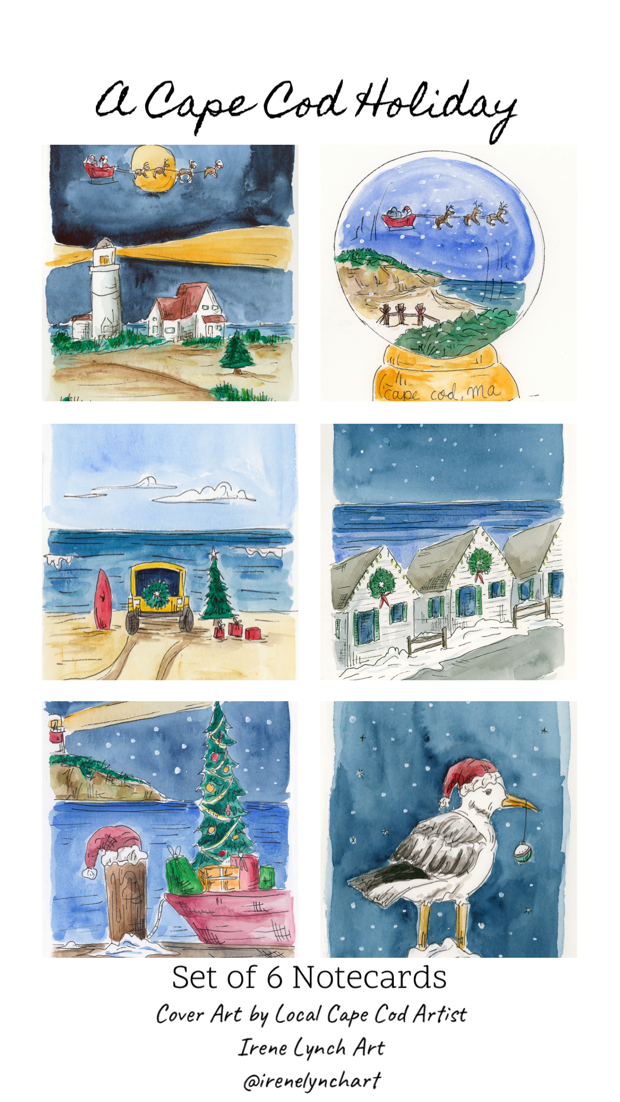 **New 2023** "A Cape Cod Holiday" Holiday Card Box Set - Wholesale