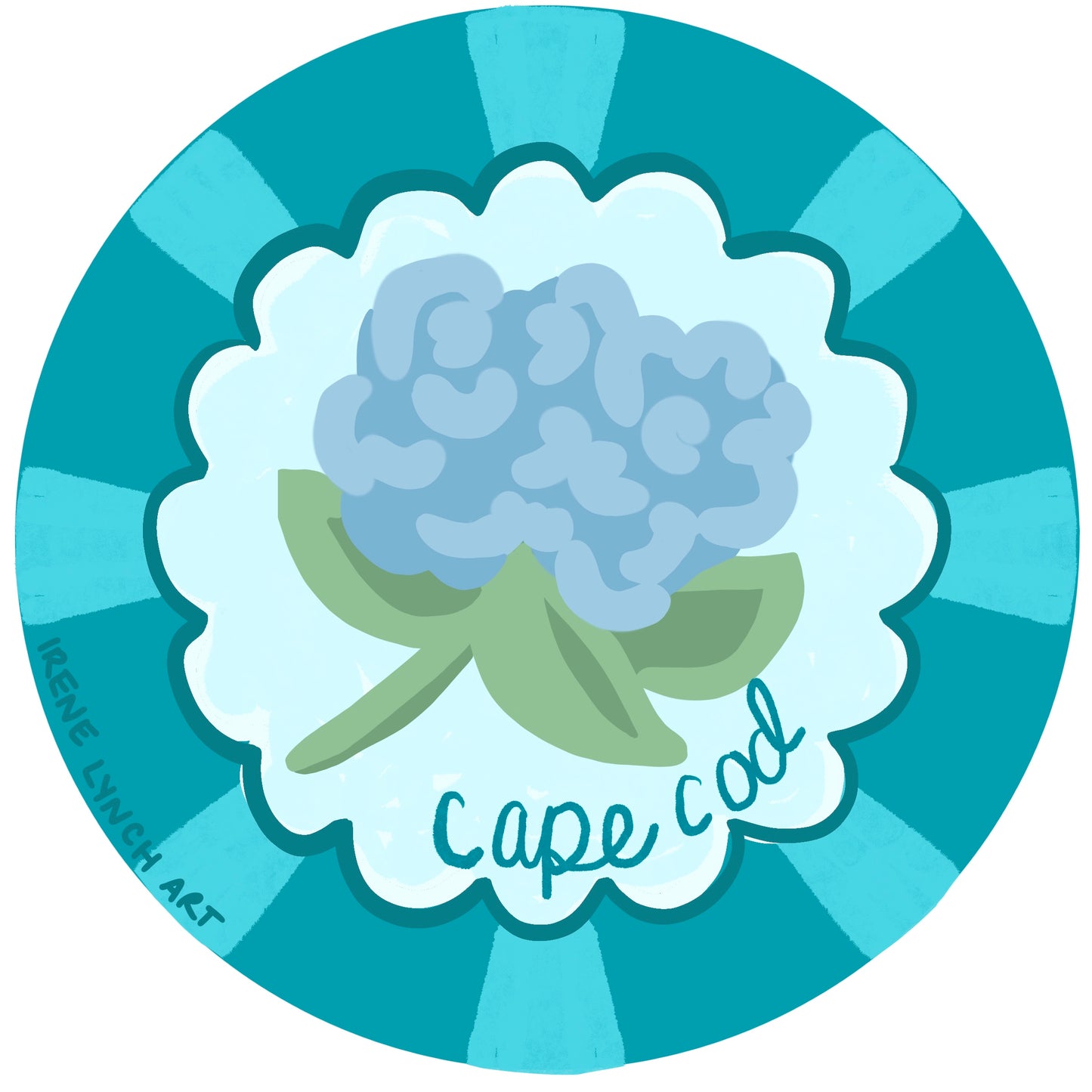Blue Hydrangea Cape Cod Coaster