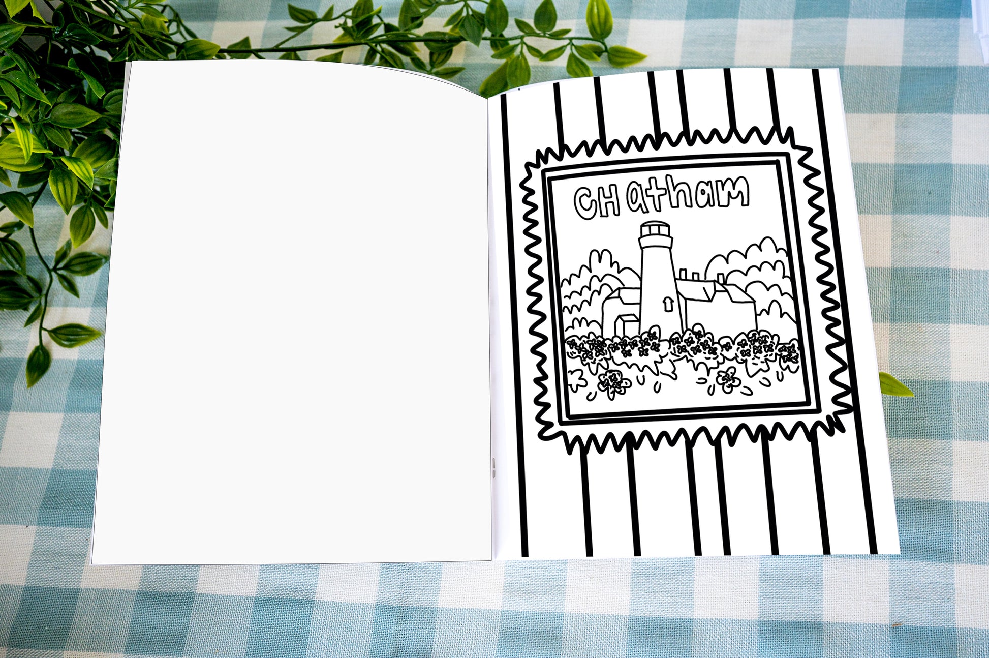 Explore 13 Cape Cod towns in this charming stamp-style coloring book! A perfect gift or keepsake for kids, adults, travelers, and Cape lovers of all ages.