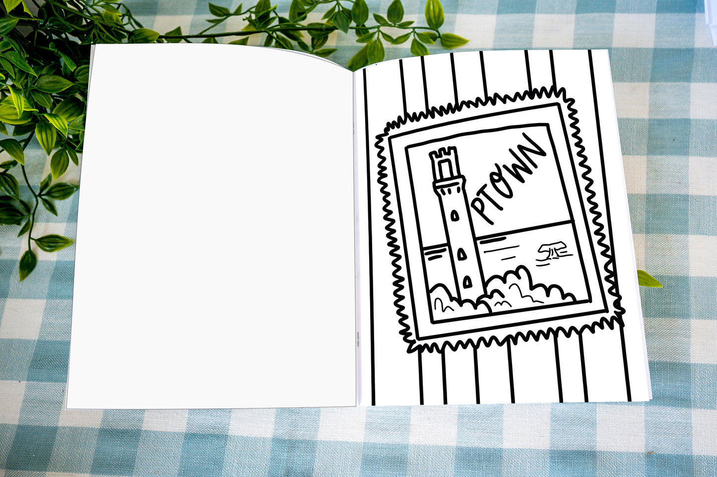 Explore 13 Cape Cod towns in this charming stamp-style coloring book! A perfect gift or keepsake for kids, adults, travelers, and Cape lovers of all ages.