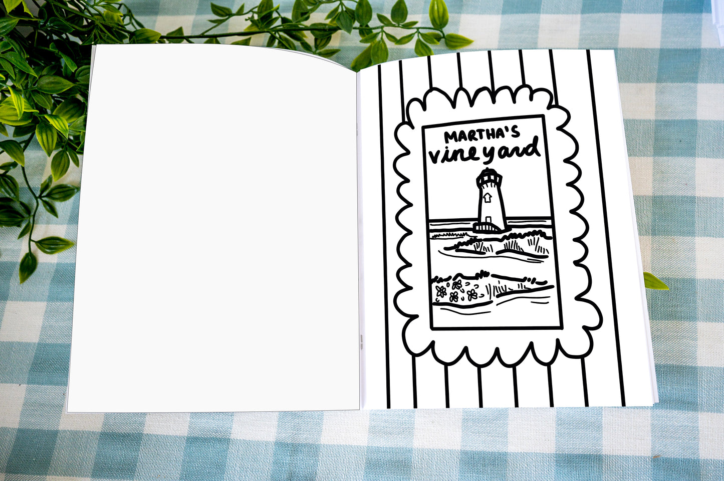 Explore 13 Cape Cod towns in this charming stamp-style coloring book! A perfect gift or keepsake for kids, adults, travelers, and Cape lovers of all ages.