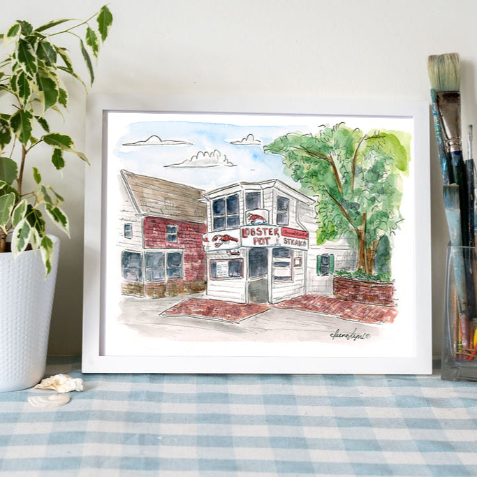 Lobster Pot, Provincetown watercolor art print