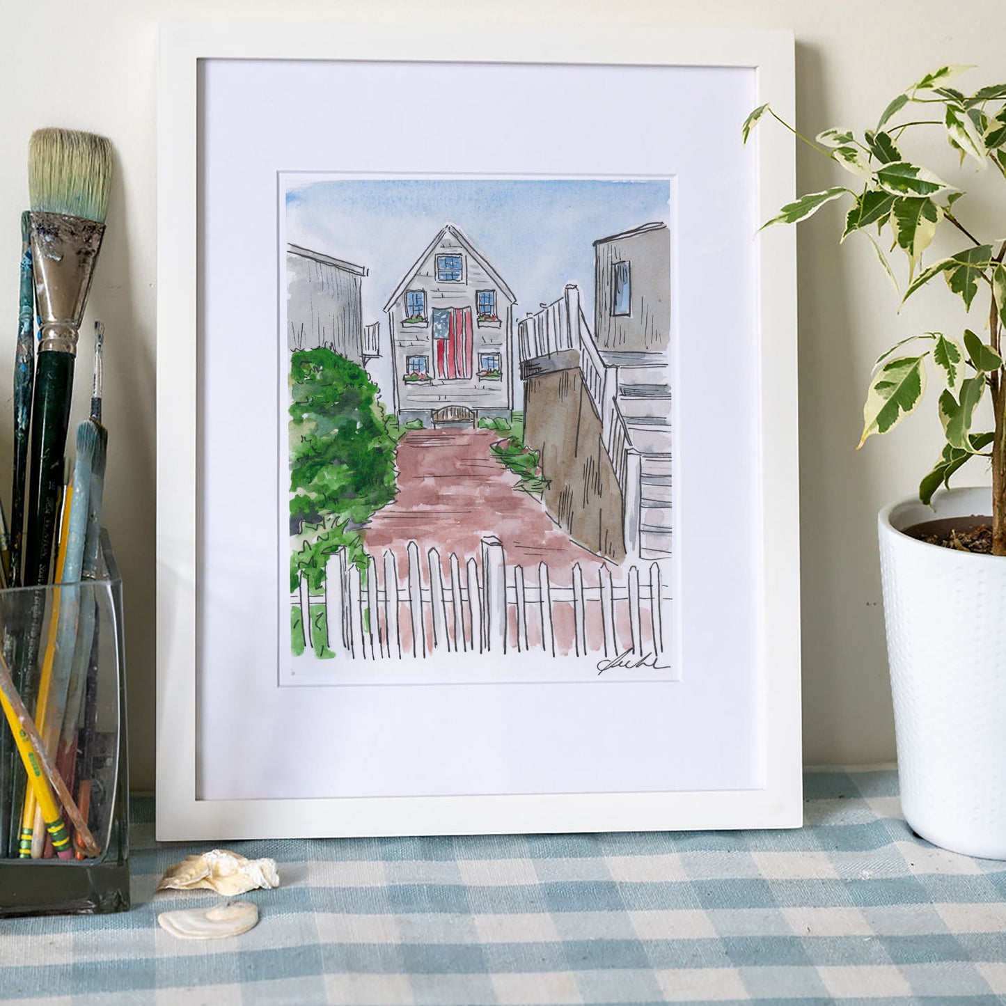 Provincetown Flag Home Cape Cod Art Print