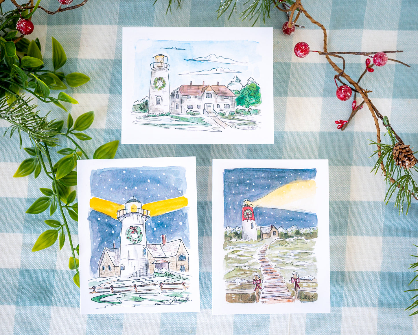 "Seaside Holidays" Holiday Card Box Set - Wholesale