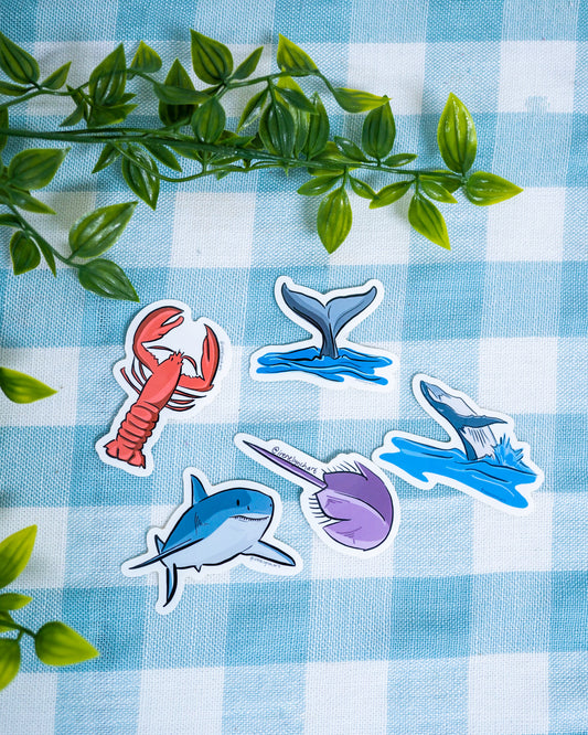 Cape Cod Marine Life Sticker Bundle