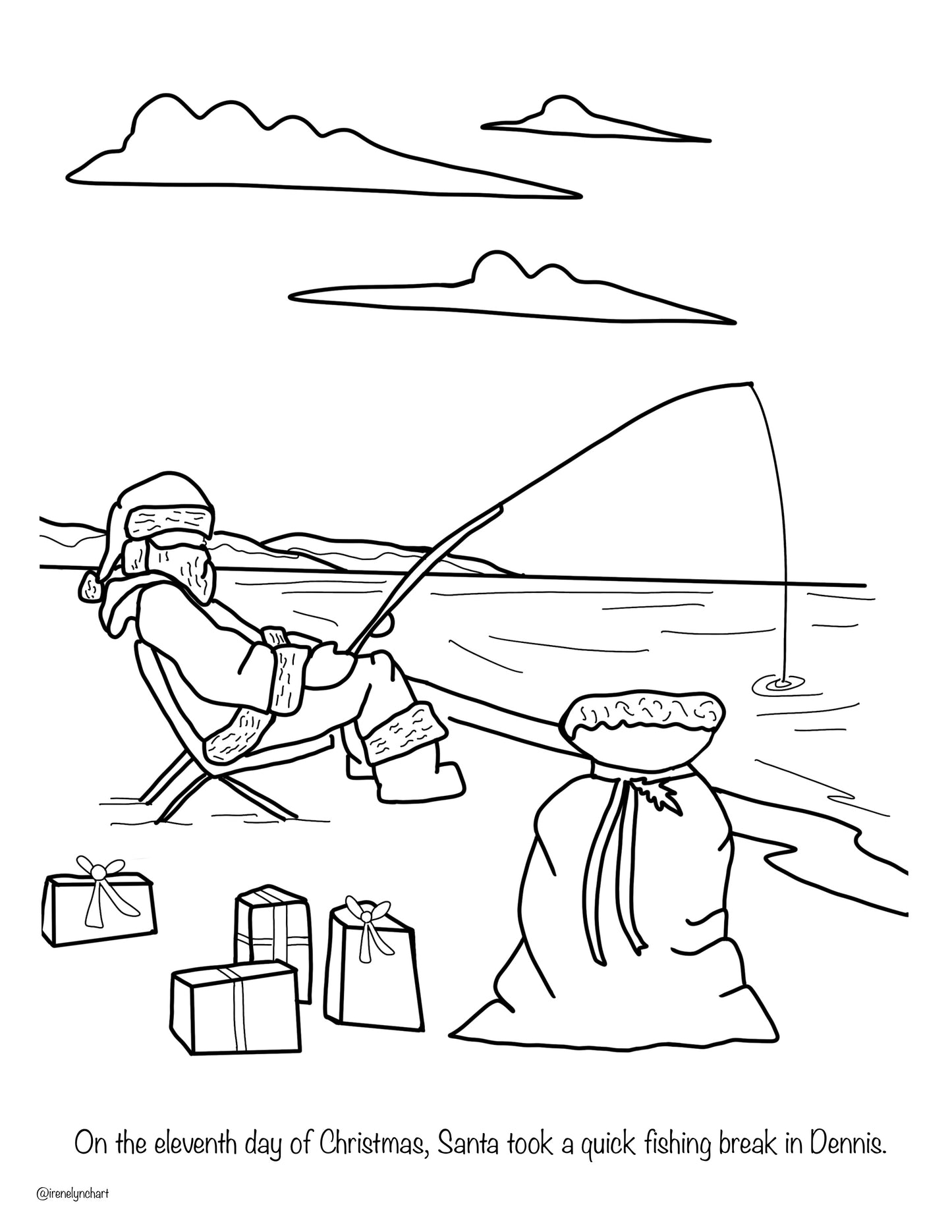 “The Twelve Days of Christmas on Cape Cod” A Coloring Book For All Ages