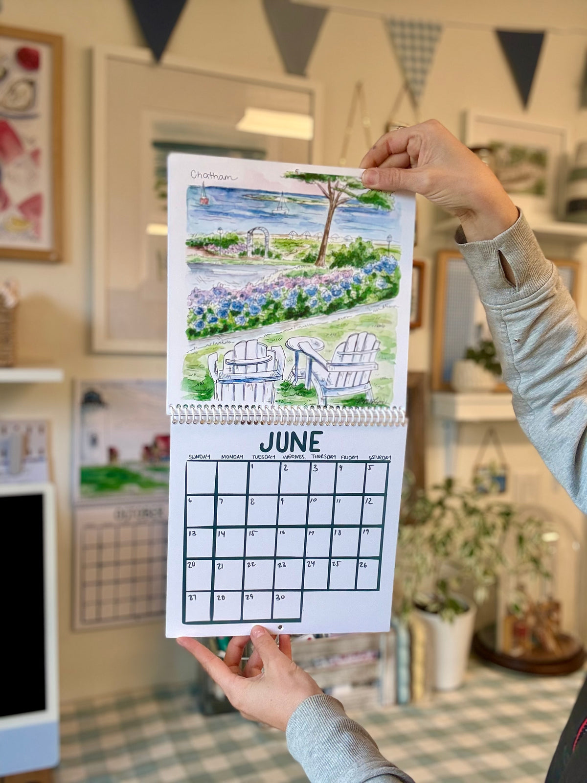 Cape Cod Watercolor Wall Calendar || Coastal Cape Cod Gift