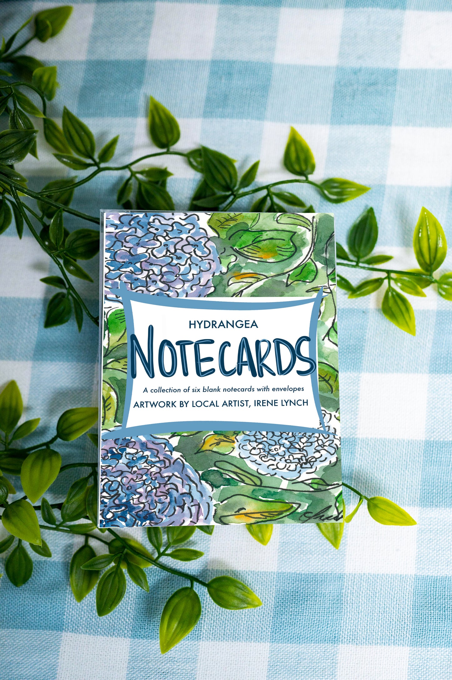 Cape Cod Bloom Notecards boxed set featuring hydrangea illustrations