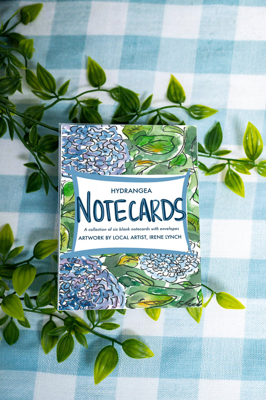 Cape Cod Bloom Notecards boxed set featuring hydrangea illustrations