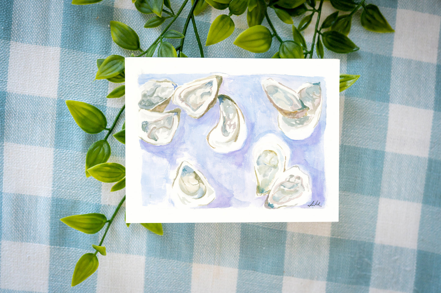 Cape Cod notecards boxed set featuring Oyster designs