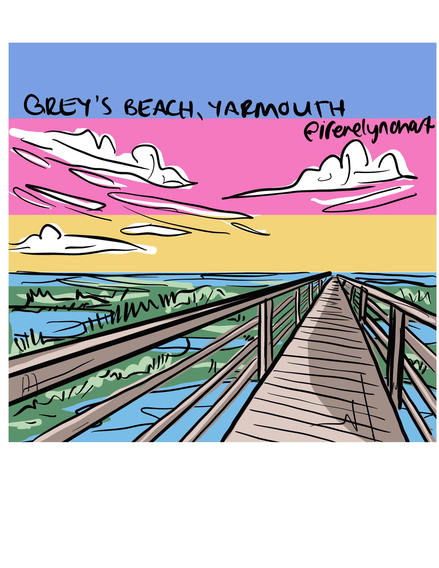 Grey's Beach Sticker