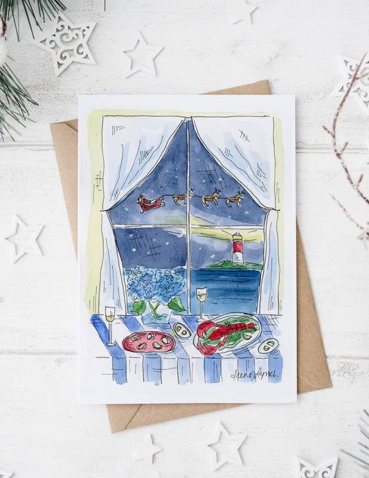 "Lobster Dinner" Holiday Card