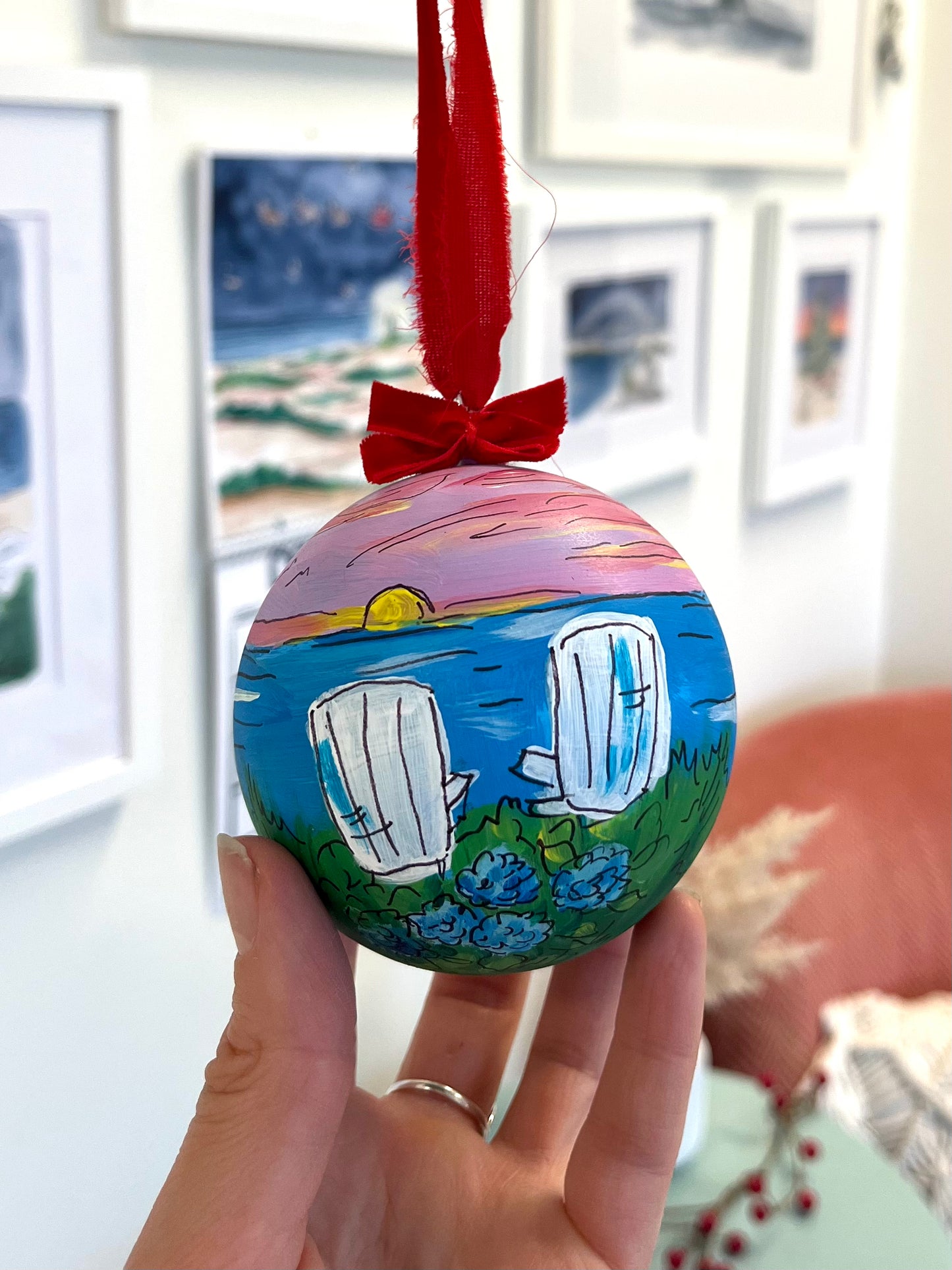 "Our Happy Place" Large Bauble Ornament