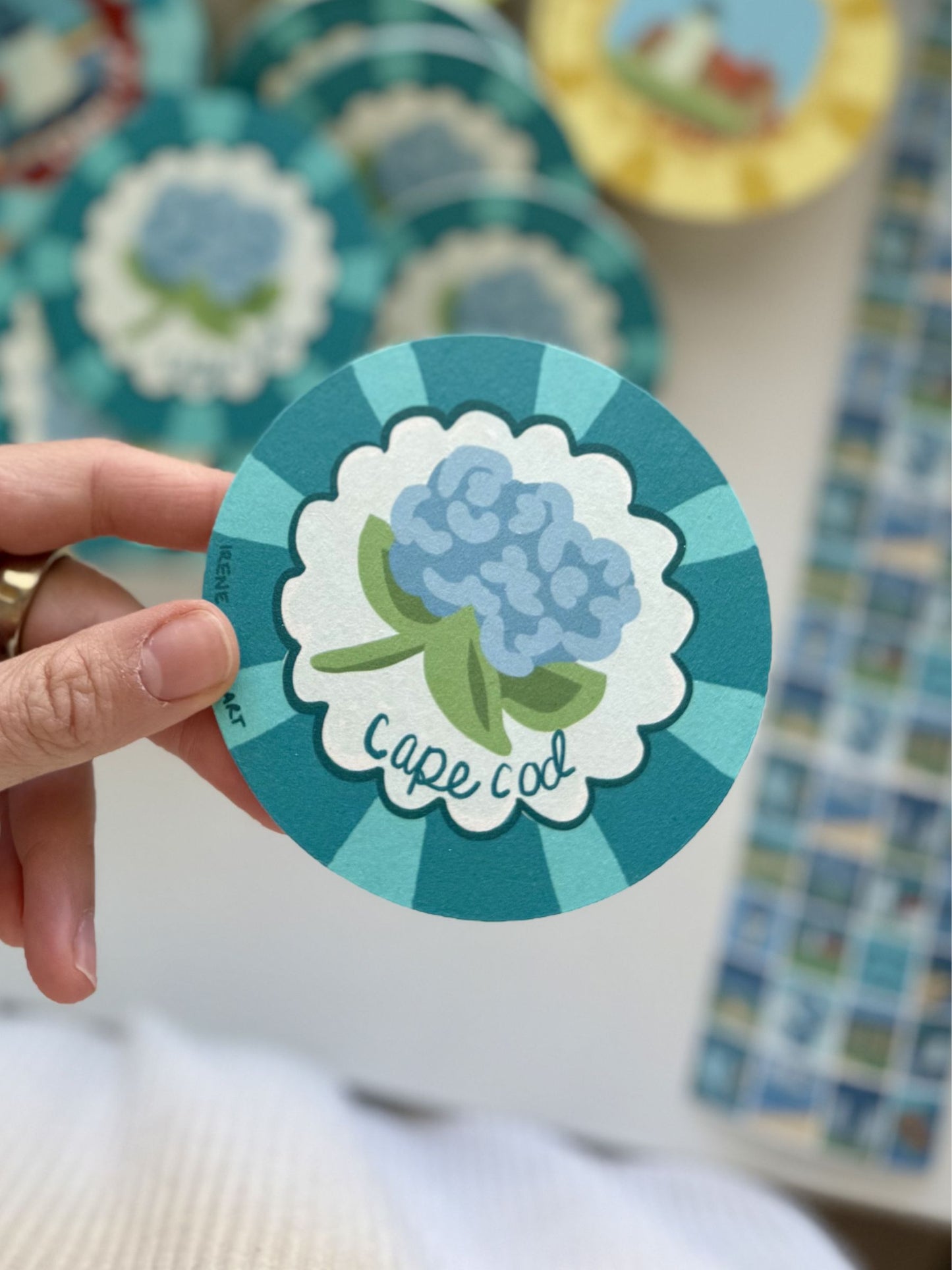 Blue Hydrangea Cape Cod Coaster