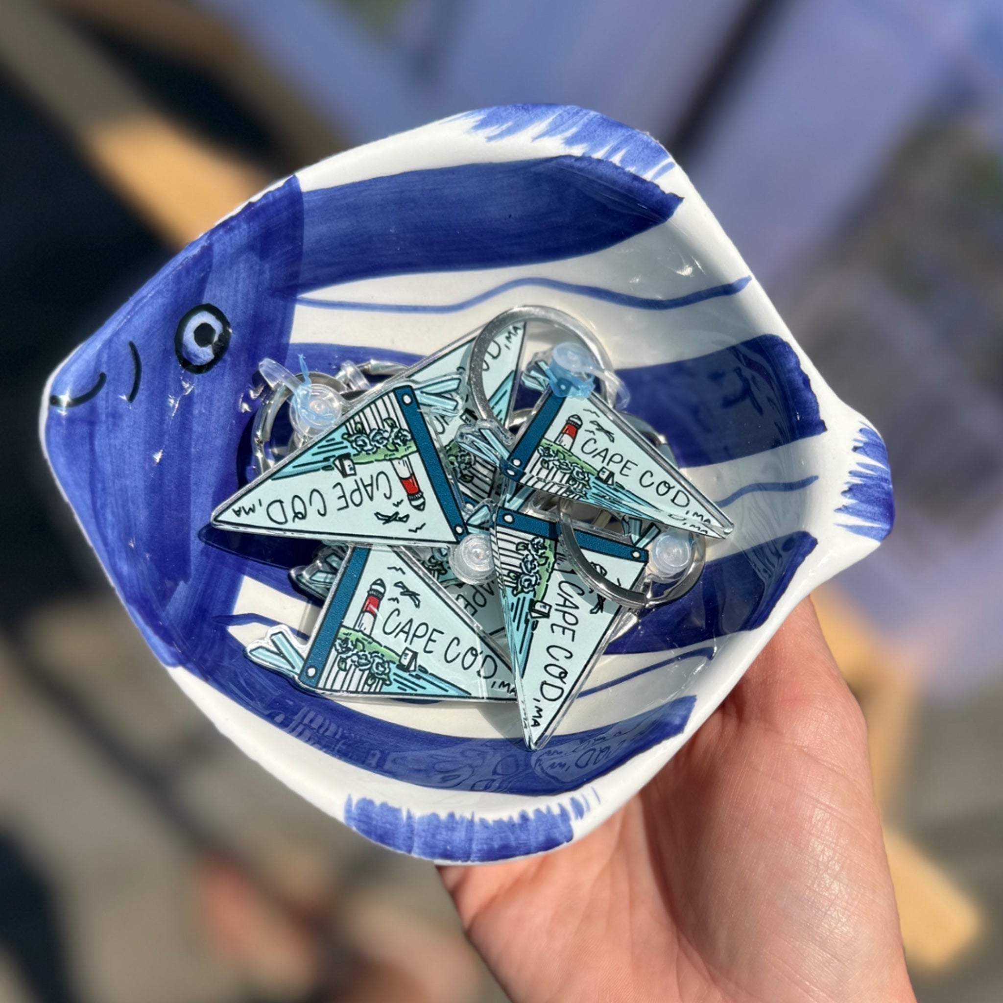 Cape Cod Pennant Flag Keychain - Bundles – Irene Lynch Art