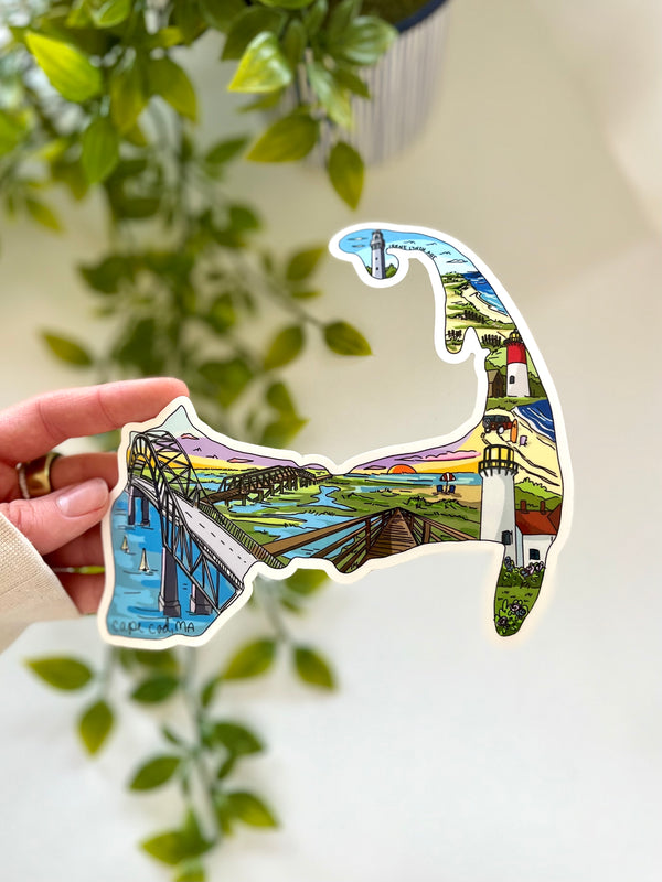 Cape Cod Map Sticker – Irene Lynch Art