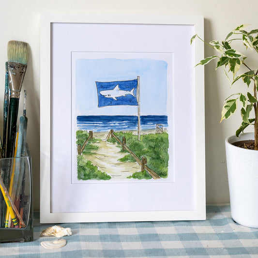 nauset beach great white shark spotting cape cod art print