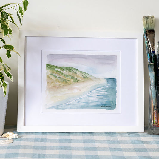 Dusk and Dunes Art Print – Wellfleet Cape Cod Watercolor Coastal Wall Art