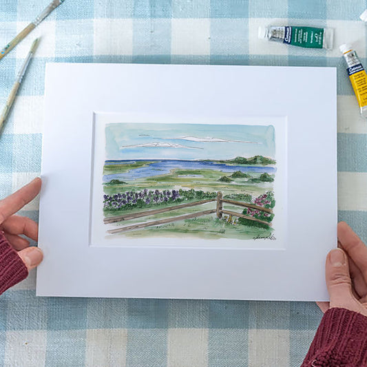 Fort Hill Magic Art Print – Cape Cod Watercolor Coastal Wall Art