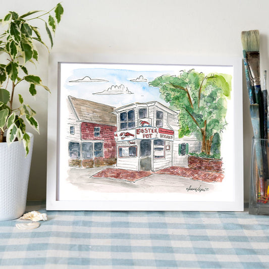 Lobster Pot, Provincetown watercolor art print
