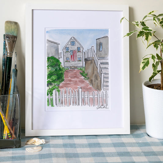 Provincetown Flag Home Cape Cod Art Print