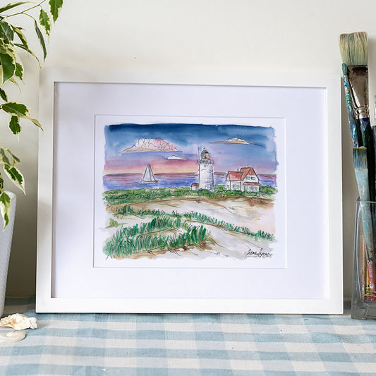 race point lighthouse provinetown cape cod art pints