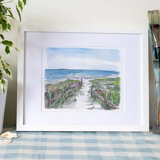 cape cod summer beach path art print