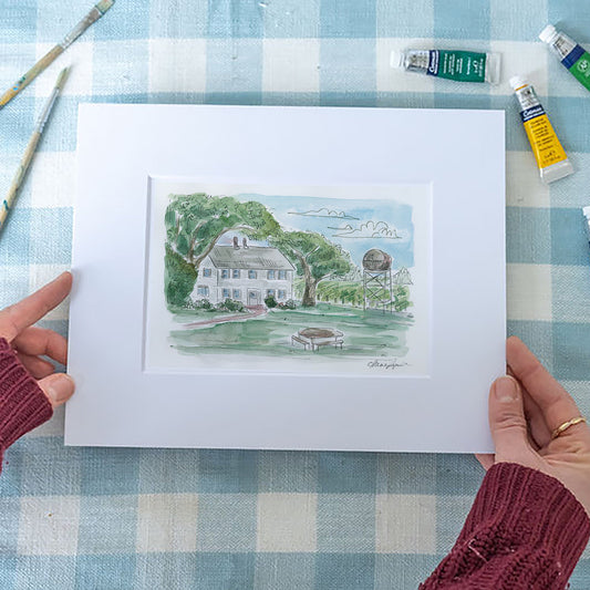 Truro Vineyards Art Print – Cape Cod Winery Watercolor Wall Art