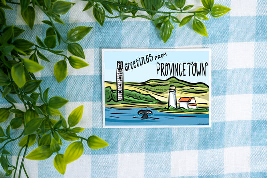 Greetings from Provincetown Postcard | Cape Cod Souvenir