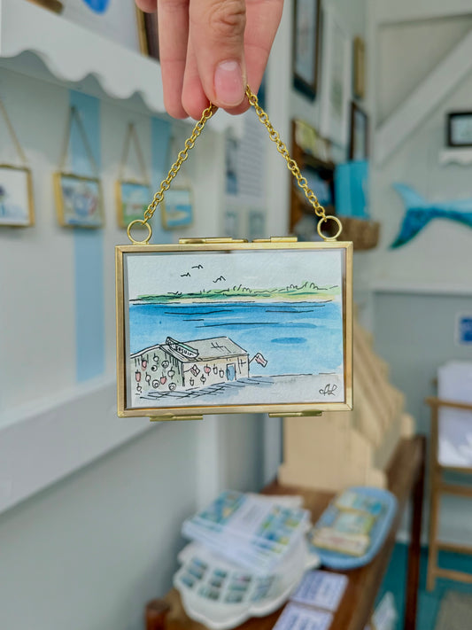 "Summertime at Sesuit" Miniature Original Watercolor