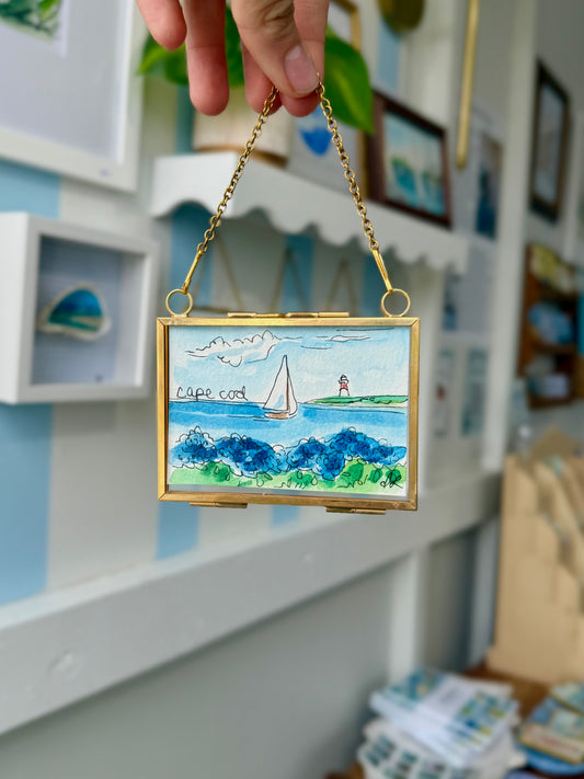 "Postcards from Cape Cod" Miniature Original Watercolor