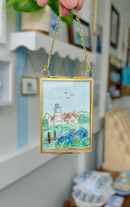 "Chatham Light" Miniature Original Watercolor