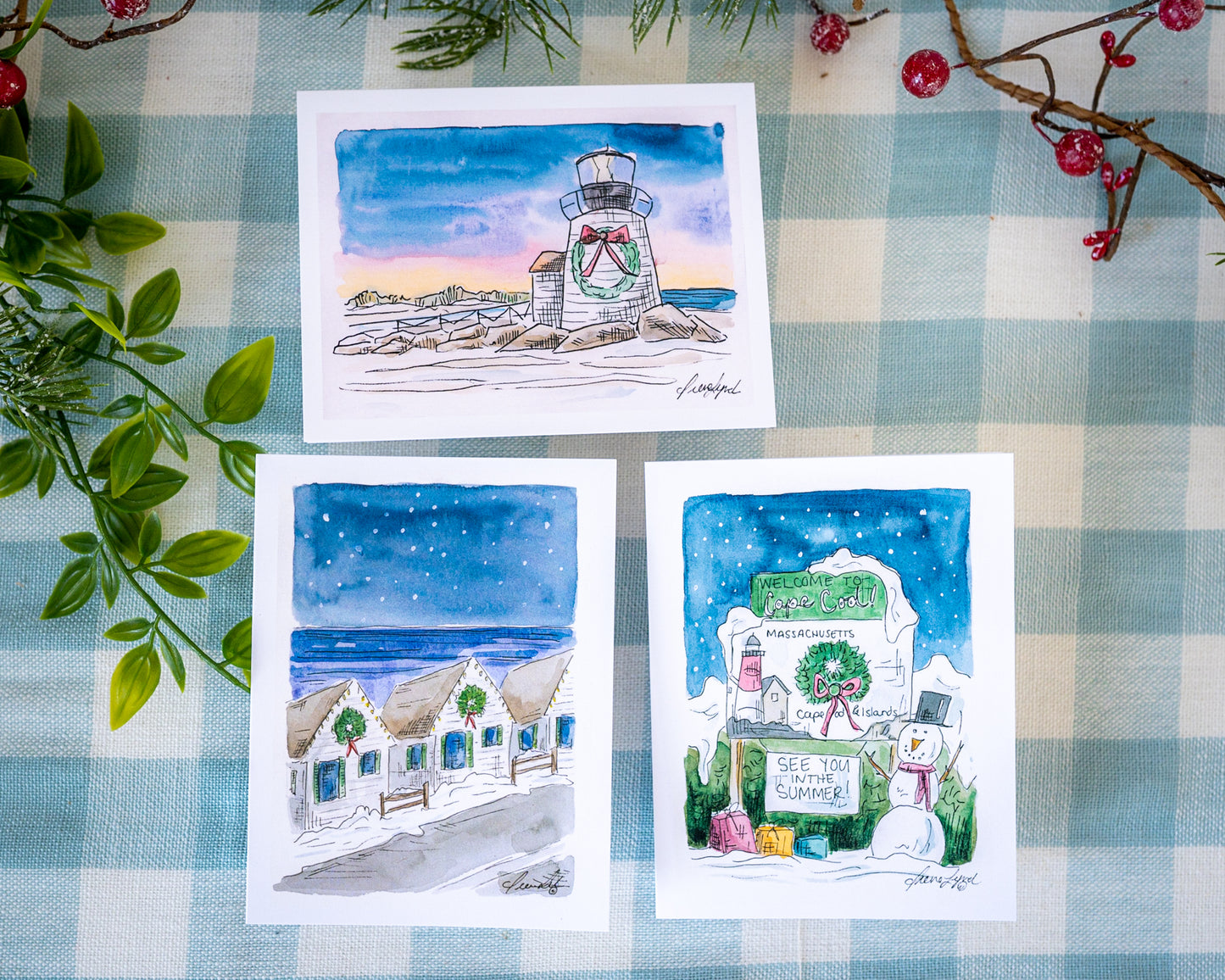 "Snow Days on Cape Cod" Holiday Card Box Set - Wholesale