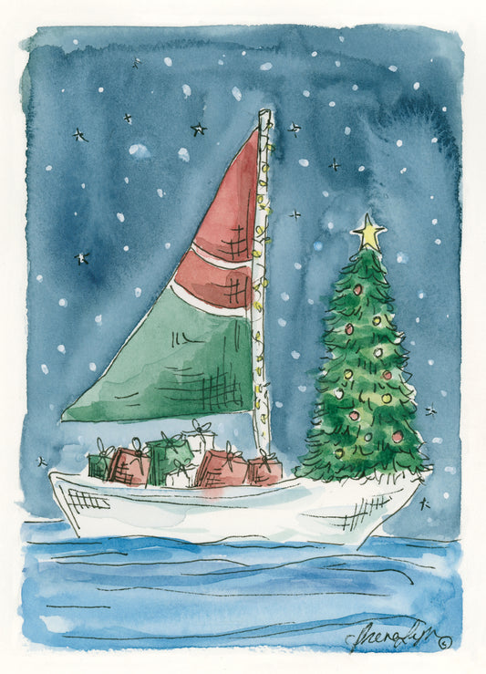 ORIGINAL "On Cape Cod, Santa Uses Boats"