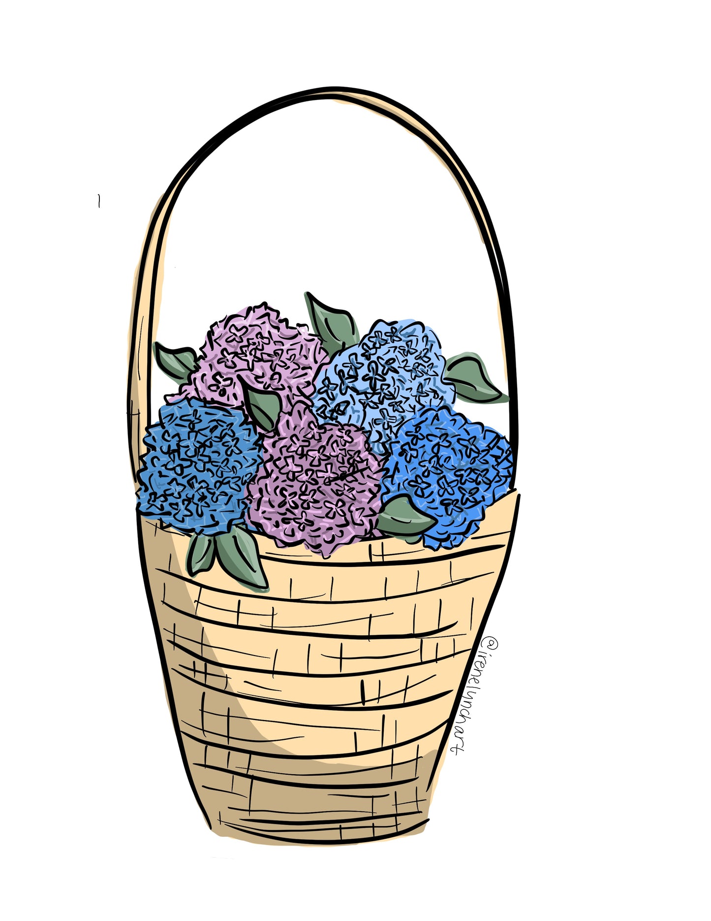 Hydrangea Basket Stickerñ