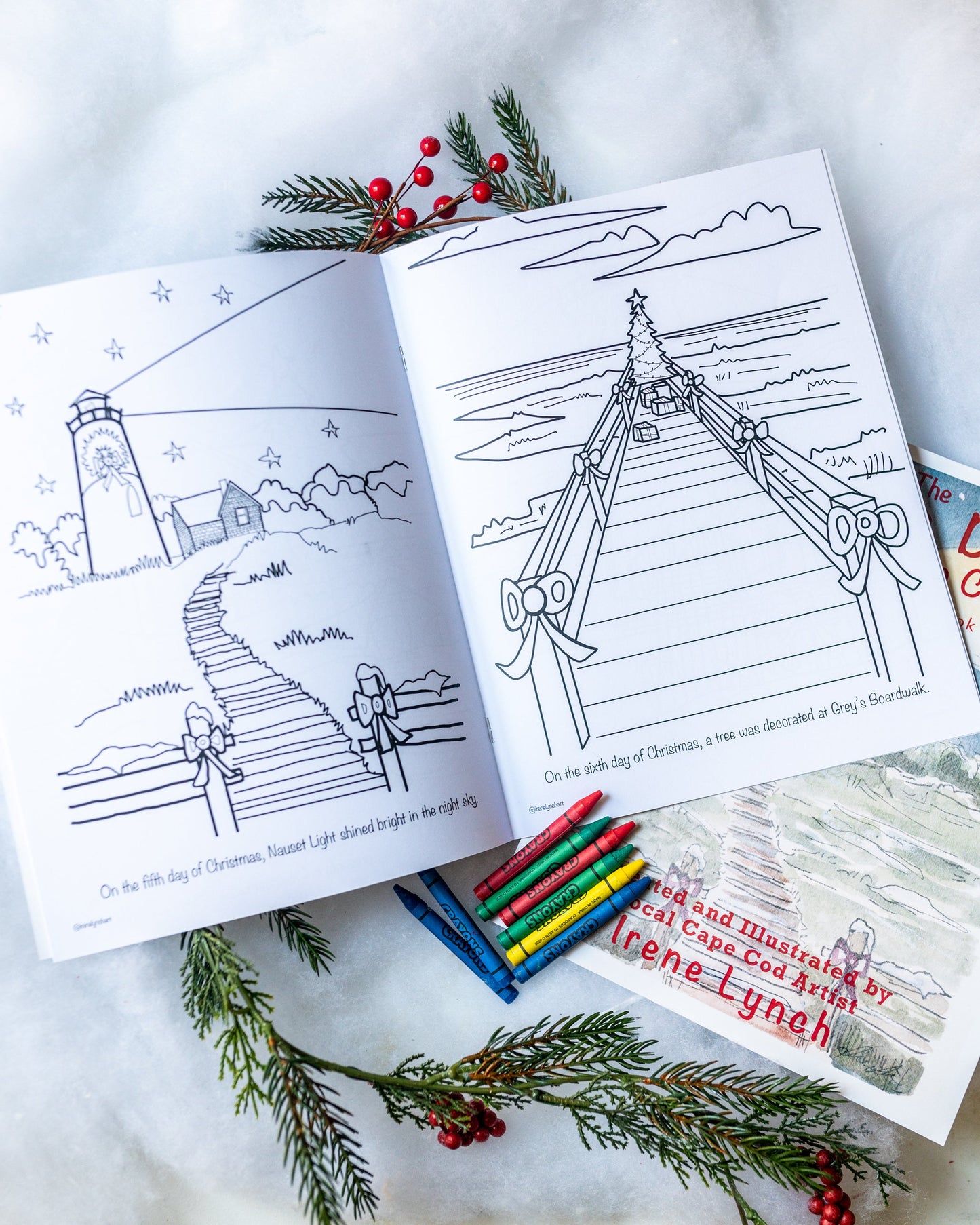 “The Twelve Days of Christmas on Cape Cod” A Coloring Book For All Ages - wholesale