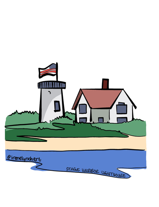 Stage Harbor Lighthouse Sticker